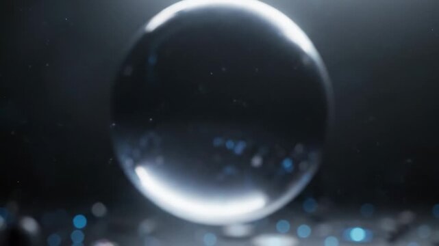 Abstract glowing energy sphere with radiating blue and purple lightning bolts and particles, representing power and science, ideal for technology or futurism themes.