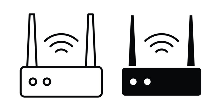 Wifi modem icon for graphic design projects and web designs