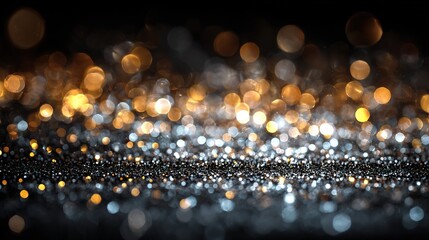 Fototapeta premium Abstract Glittering Bokeh Lights with Sparkling Effect for Background or Design.