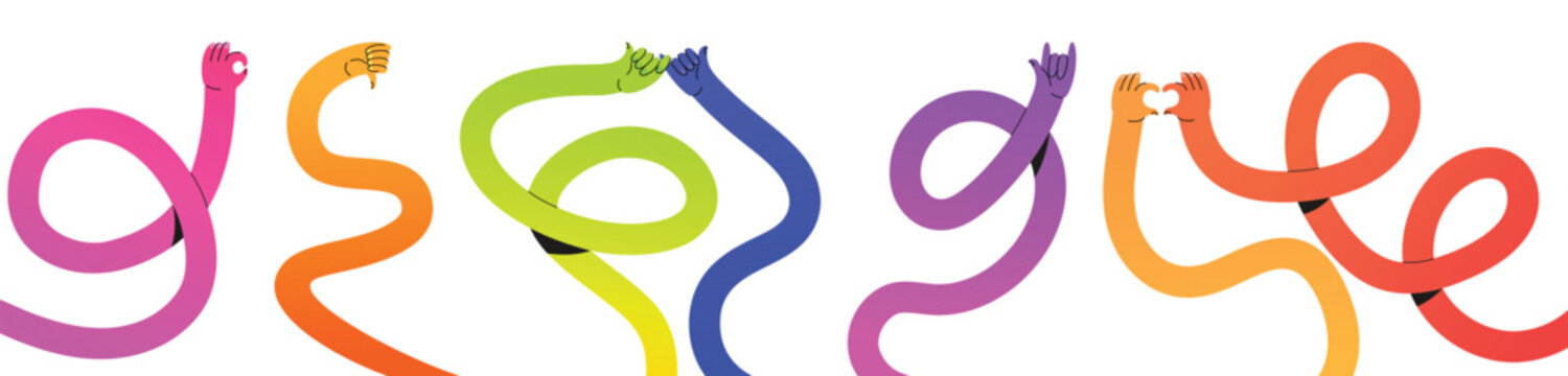 Colorful cartoon typography forming the word Google using playful interconnected snake characters isolated on white background.