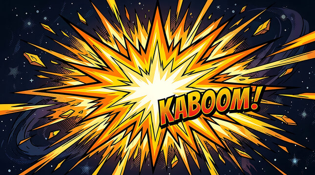 Shockwave explosion with bold outline creates massive energy blast