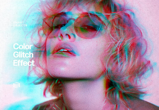 Color Glitch Effect For Poster And Social Media Design