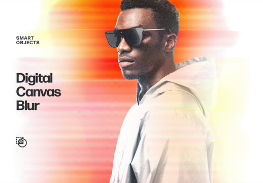 Digital Noise Photo Effect For Poster And Social Media Design