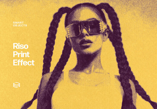 Riso Print Effect For Poster And Print Design