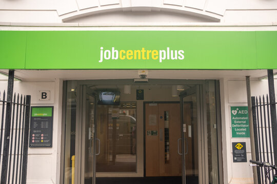 LONDON - Jobcentre Plus Fulham &ndash; Entrance to Jobcentre Plus on Waterford Road in Fulham.