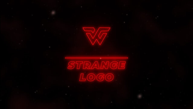 80s TV Show Neon Logo Reveal Dark Red Retro Title Sequence Opener