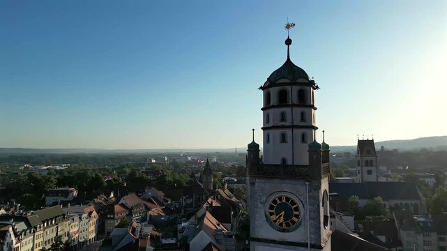 Ravensburg, Deutschland: Umkreisen des Blaserturms