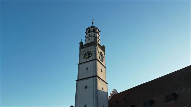 Ravensburg, Deutschland: Aufw&auml;rtsbewegung am Blaserturm