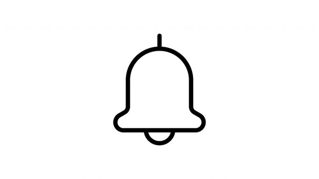 Notification Bell Animated Icon With Alpha Channel. Alert And Reminder Symbol. Communication And Notification System