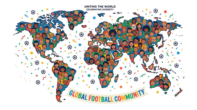 Global football community map illustrates the inclusive nature of the sport by connecting people from every continent.