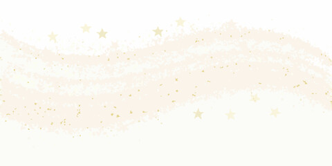 Golden star and glitter pattern on a pale cream background a decorative design element stars © Pabitra
