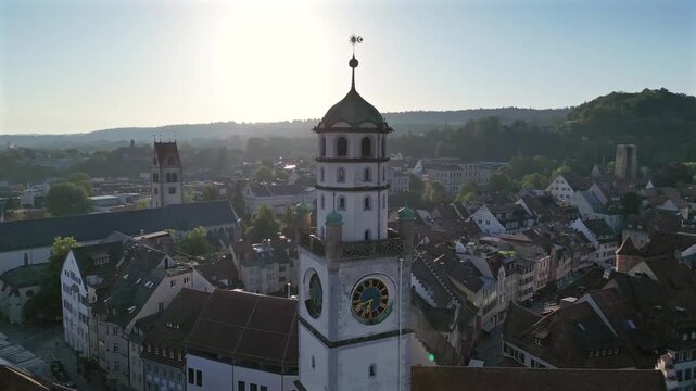 Ravensburg, Deutschland: Umkreisen des Blaserturms