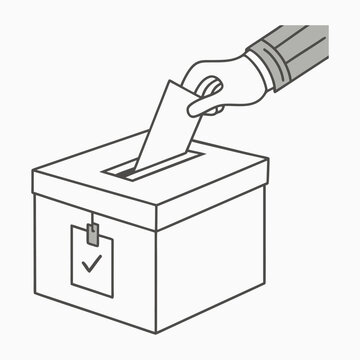 A sleek tablet displays a digital ballot as a hand casts a vote, symbolizing secure online elections, civic participation, modern democracy, and trusted voting technology.
