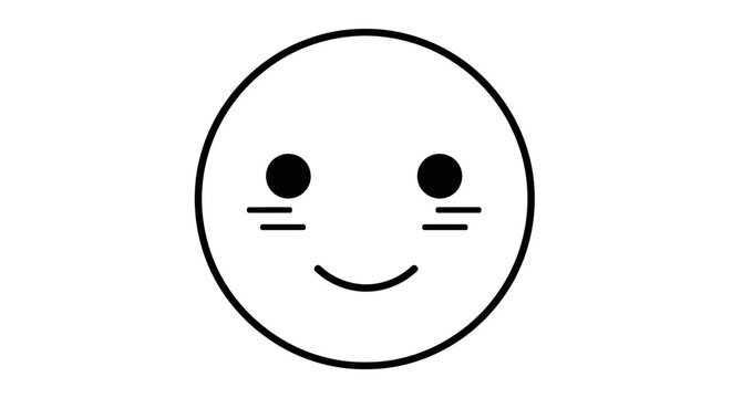 Simple line art smiley face icon with eyes and smile