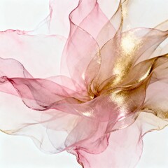 Fototapeta premium Elegant Pink and Gold Fabric Drapery