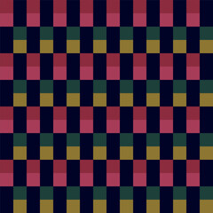 Fototapeta premium Geometric precision aesthetic, color block tessellation modern seamless vector patterns. Neutral retro colors. Repeatable design for fabric collection, wallpapers,