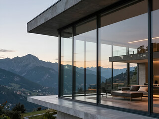 Fototapeta premium sunset on the terrace