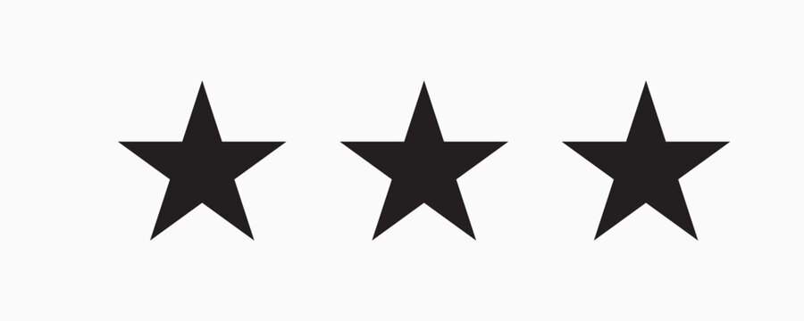 five star customer product review icon. red 5 star rating feedback for website, app, ui design.