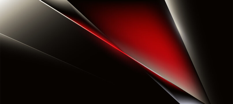 red black geometric on dark background. abstract elegant background vector illustration, banner business product presentations