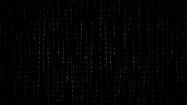 Glitch Static Binary Code Rain Background - Distorted Digital Data Error 4K Seamless Loop
