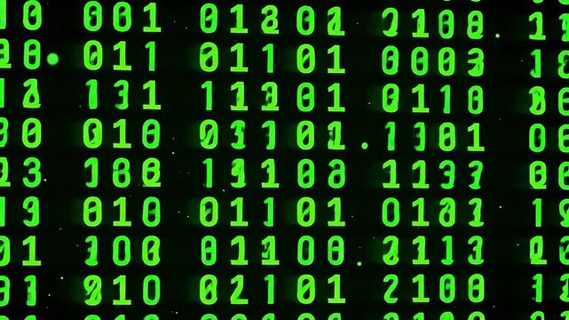 Matrix style green binary code
