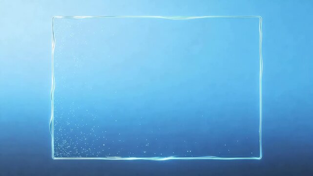 Blue gradient frame with glowing border