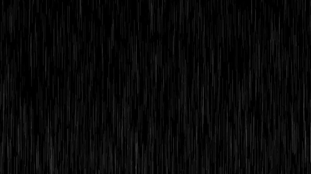heavy rain looping over black background.Rainy Weather.Heavy rain and weather storm in raining season.Abstract vector background.seamlessly looped rain animation.