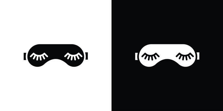 Eye mask icon concept flat black vector. EPS10