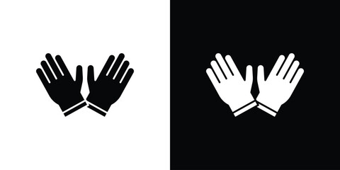 Fototapeta premium Glove icon concept flat black vector. EPS10