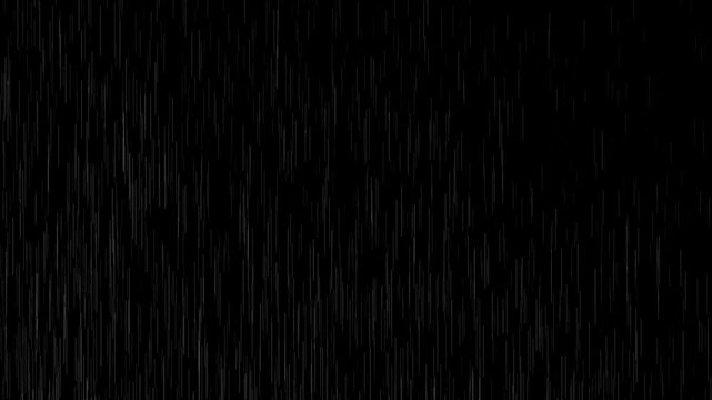 heavy rain looping over black background.Rainy Weather.Heavy rain and weather storm in raining season.Abstract vector background.seamlessly looped rain animation.