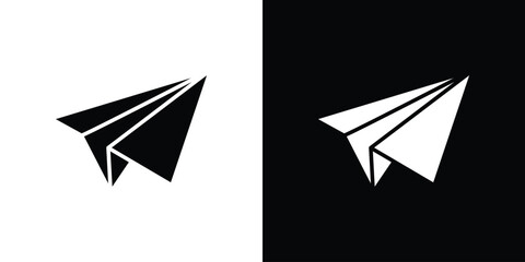 Paper plane icon concept flat black vector. EPS10 © Rajes