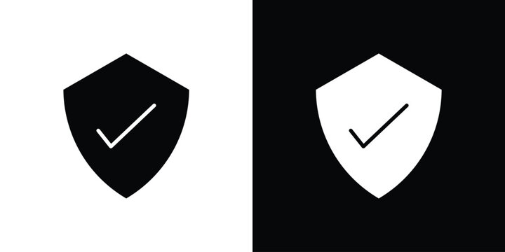 Safe icon concept flat black vector. EPS10