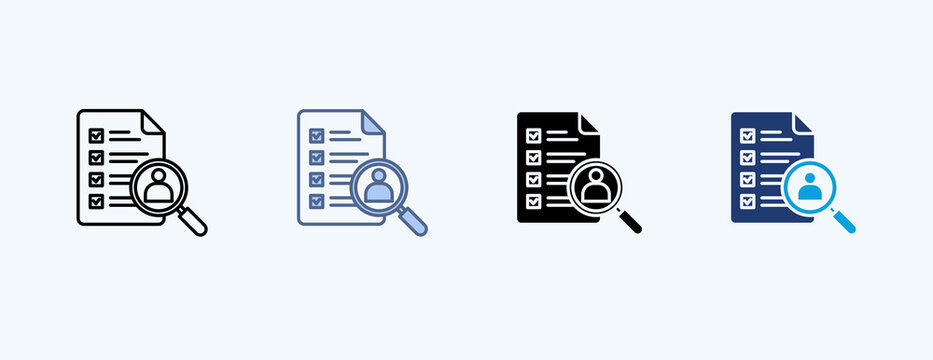 Case Study Multiple Icon Illustration Vector