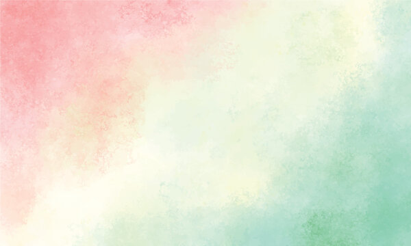 Pastel watercolor abstract background with soft pink and mint green
