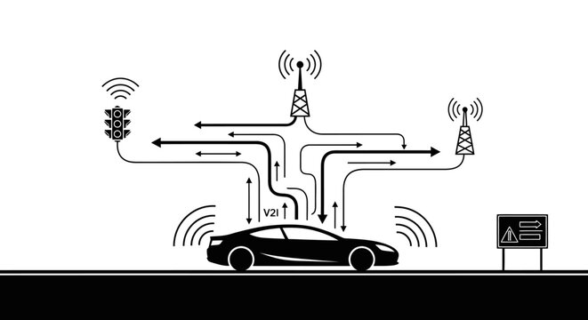 Connected vehicle communication network system and traffic management