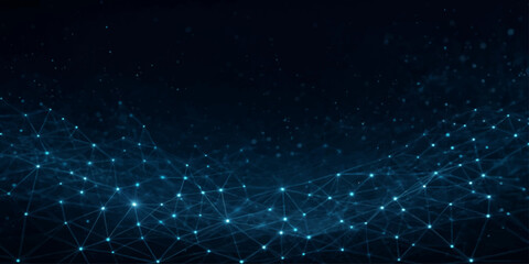 Abstract Blue Starry Space Background with Glowing Galaxy Particles Nebula Dust and Cosmic Night Sky Illustration Design Wallpaper © pixel park