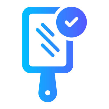 hand mirror gradient icon