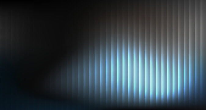 Dark Blue Background Glass Texture for Ribbed Glass Gradient and Effect Pattern Abstract, Background Glitch Soft with Linear Light Prism and Vibrant Geometric. Stripes Glass with Fluted Poster