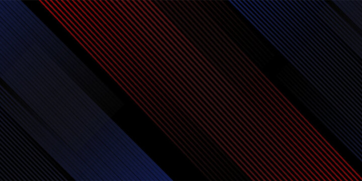 3D red blue lines techno abstract background overlap layer on dark space with diagonal shape decoration. Modern graphic design element stripes style concept for banner, flyer, card, or brochure cover