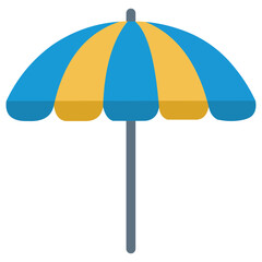 Obraz premium Beach umbrella icon, flat style
