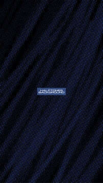 Abstract Dark Halftone Dot Pattern Background with Blue Gradient Glow