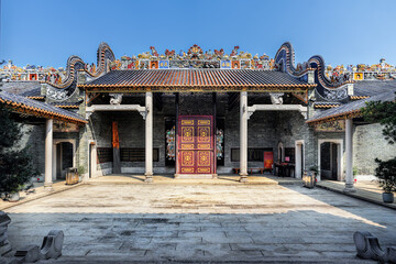 Foshan city, Guangdong, China. Nanhai Xingxian Cultural Memorial Hall (Wu Clan Ancestral Hall)...