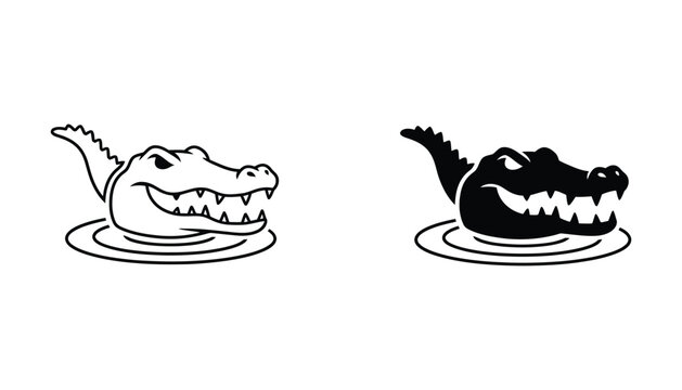 Smiling alligator eating a donut with happy expression