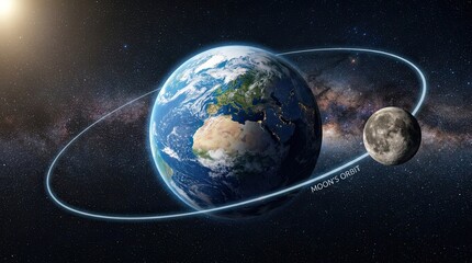 Naklejka premium earth and sun