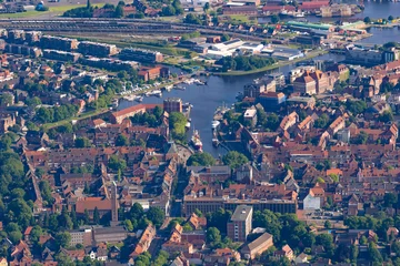 Luftaufnahme der Stadt Emden an der Nordsee © FotoStuss
