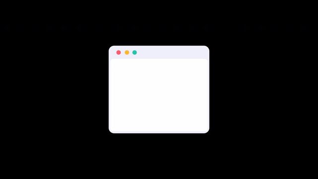 A simple white computer window on a black background