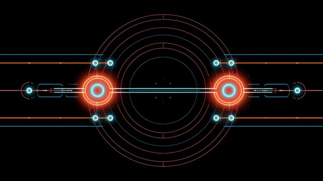 Data transfer pipeline protocol flat design top view transmission corridor matrix animation vivid.