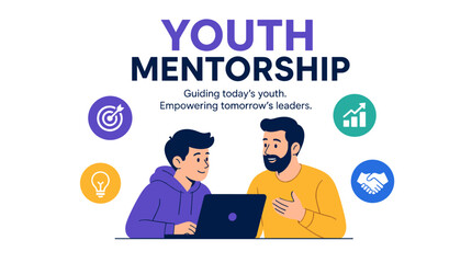 Naklejka premium Youth Mentorship Session Between Mentor and Student.