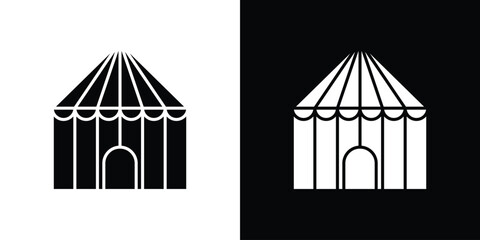 Circus tent icon. Flat filled symbols bundle © Rajes