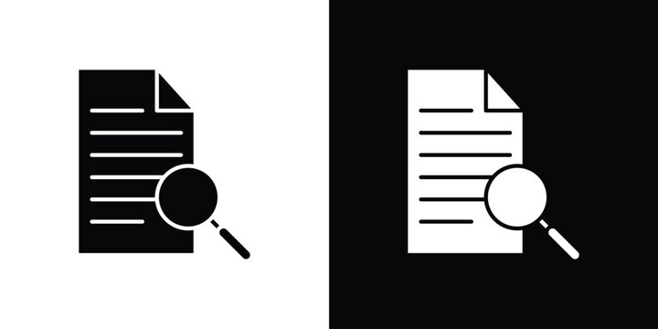 Case studies icon. Flat filled symbols bundle